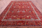 Persian Fine Serapi Hand Knotted Wool Rug - 9' 0" X 11' 6" - Golden Nile