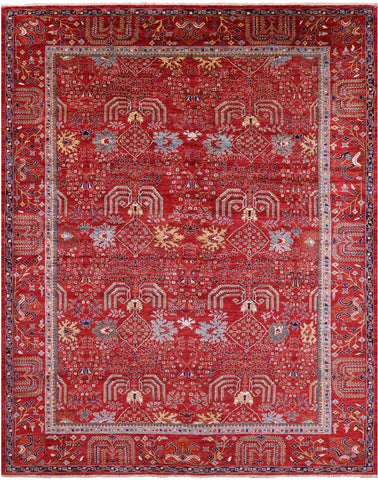 Persian Fine Serapi Hand Knotted Wool Rug - 9' 0