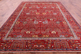 Persian Fine Serapi Hand Knotted Wool Rug - 9' 0" X 11' 6" - Golden Nile