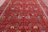Persian Fine Serapi Hand Knotted Wool Rug - 9' 0" X 11' 6" - Golden Nile