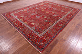 Persian Fine Serapi Hand Knotted Wool Rug - 9' 0" X 11' 6" - Golden Nile