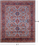 Persian Fine Serapi Hand Knotted Wool Rug - 8' 1" X 9' 10" - Golden Nile