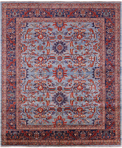 Persian Fine Serapi Hand Knotted Wool Rug - 8' 1" X 9' 10" - Golden Nile