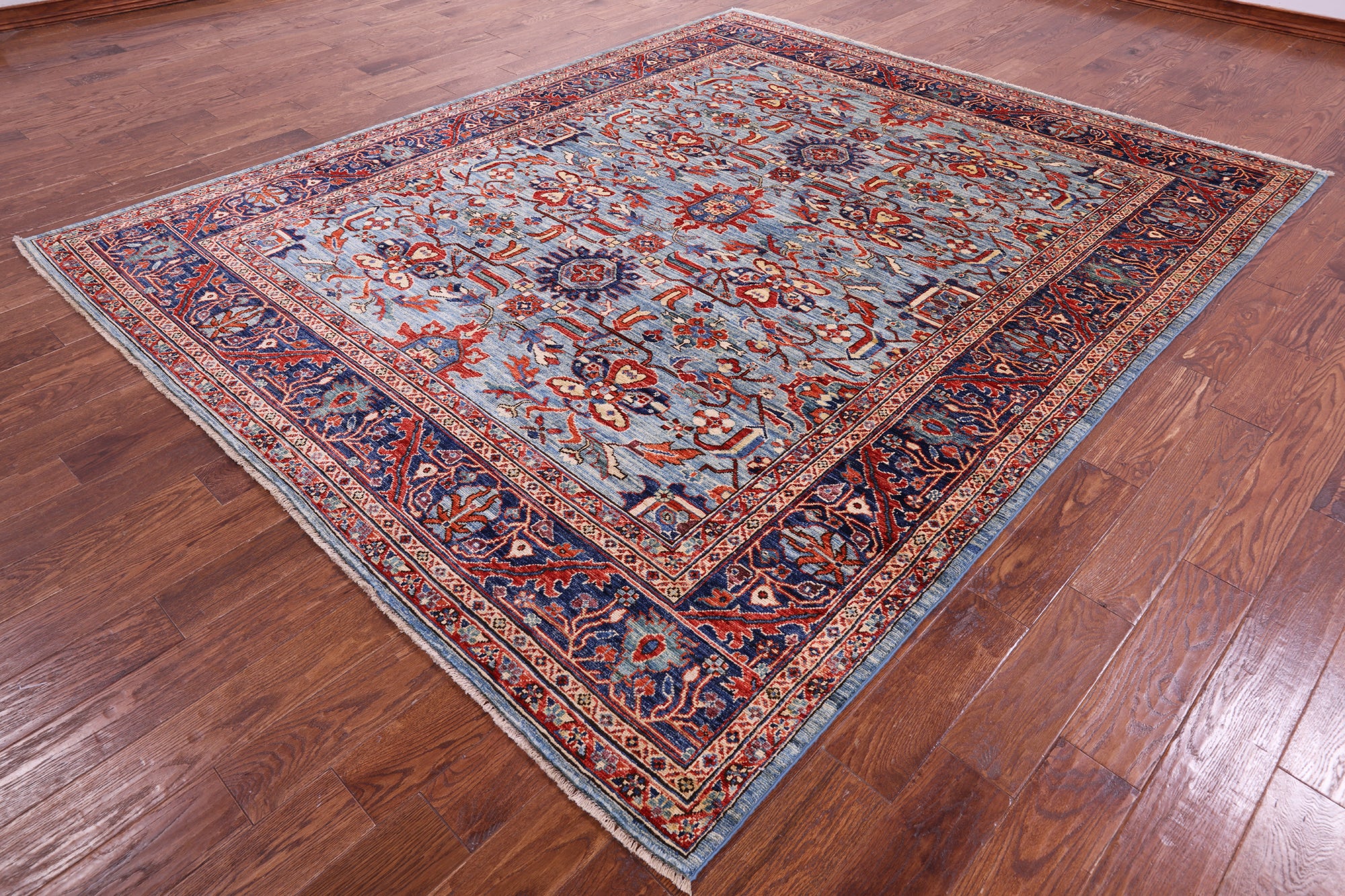 Persian Fine Serapi Hand Knotted Wool Rug - 8' 1" X 9' 10" - Golden Nile