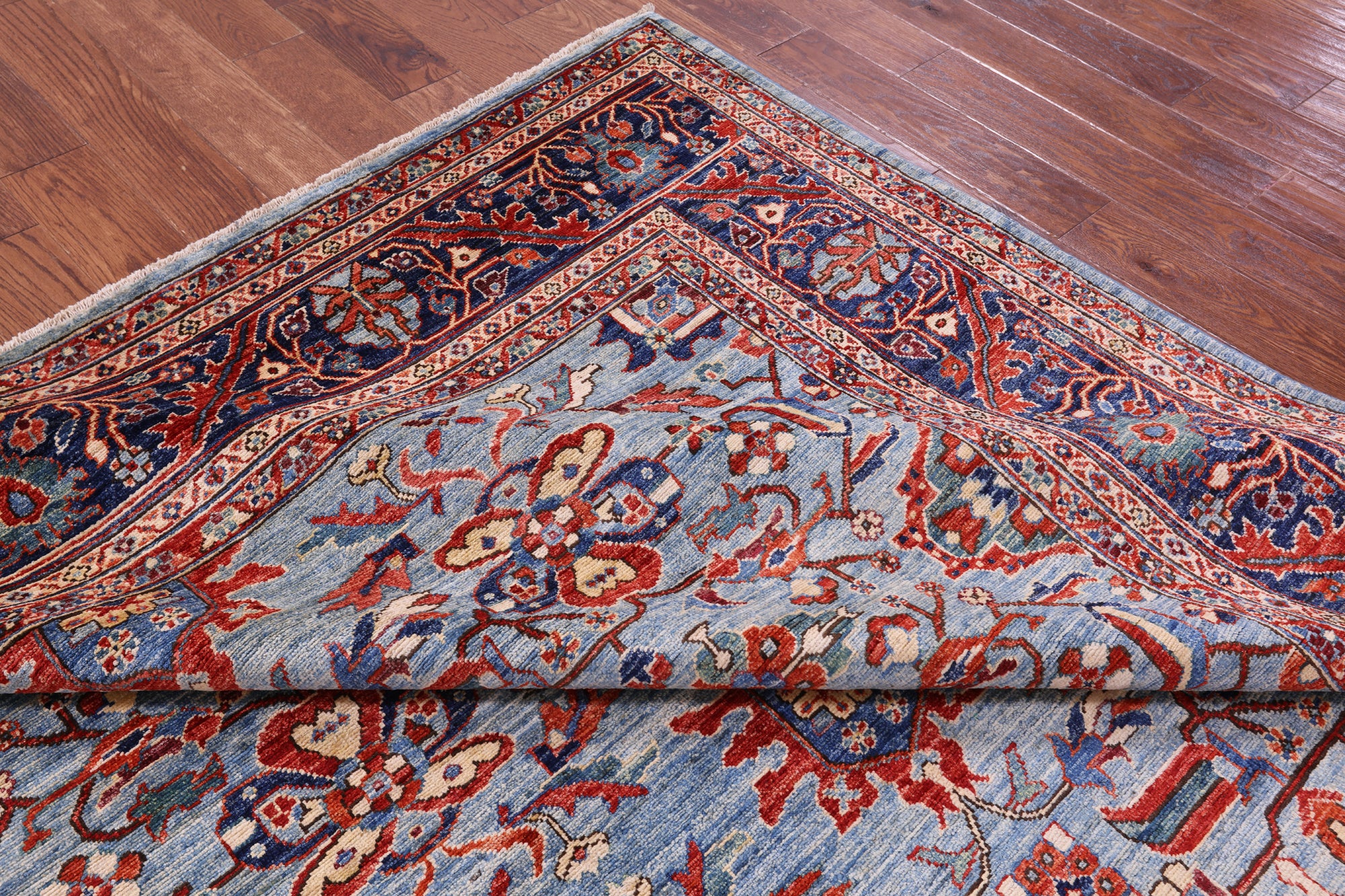 Persian Fine Serapi Hand Knotted Wool Rug - 8' 1" X 9' 10" - Golden Nile