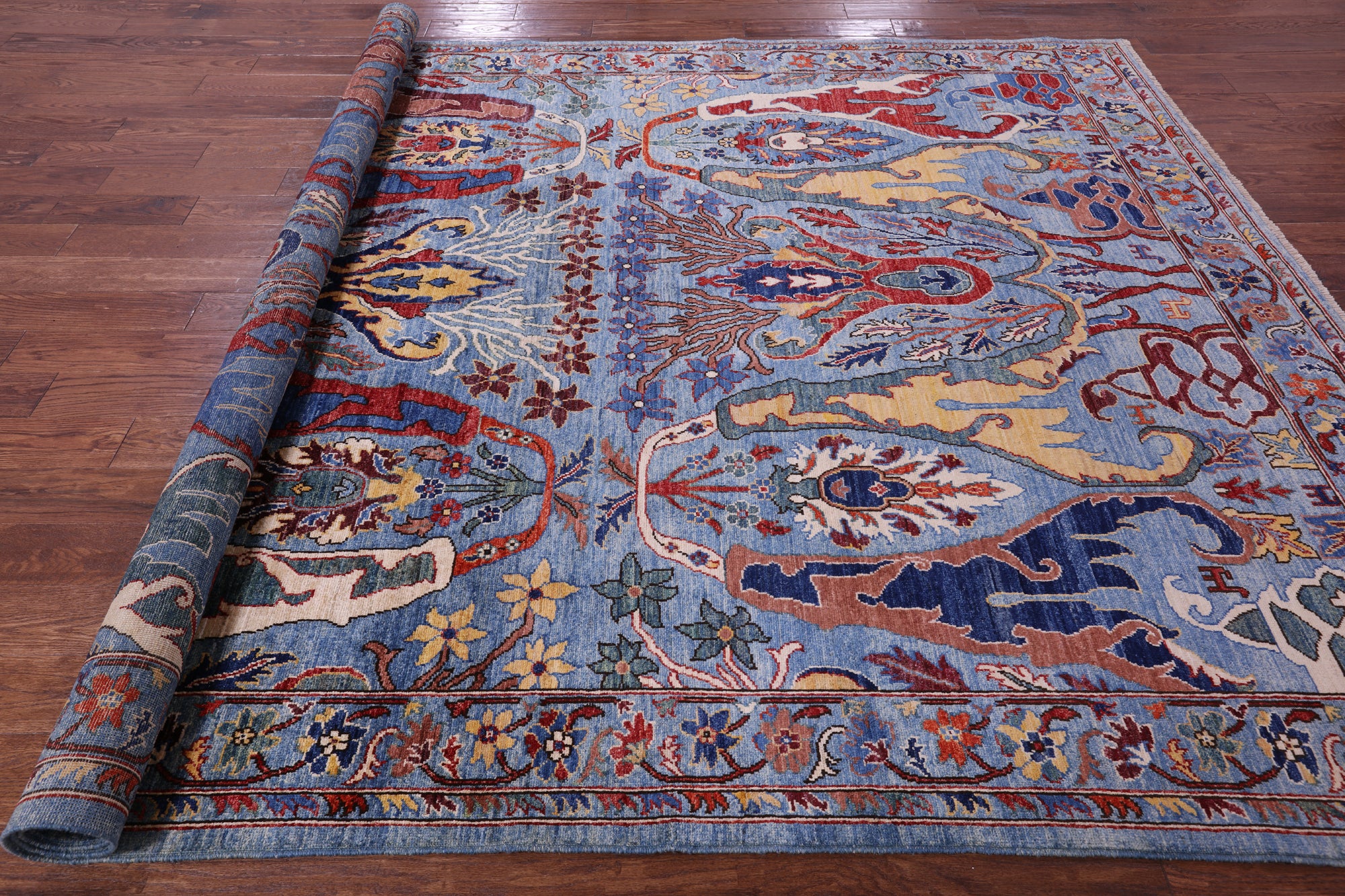 Persian Fine Serapi Hand Knotted Wool Rug - 7' 11" X 9' 11" - Golden Nile