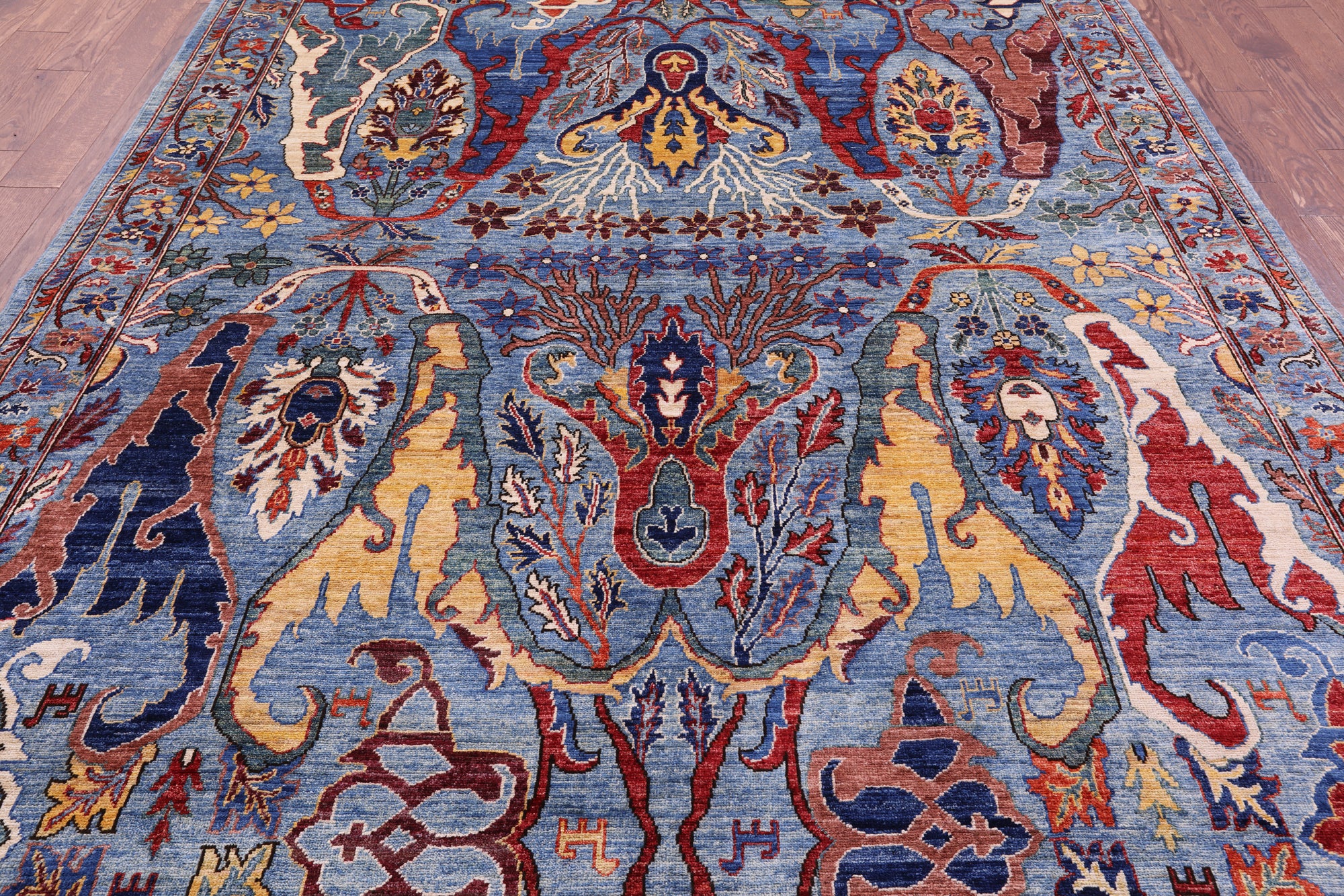 Persian Fine Serapi Hand Knotted Wool Rug - 7' 11" X 9' 11" - Golden Nile