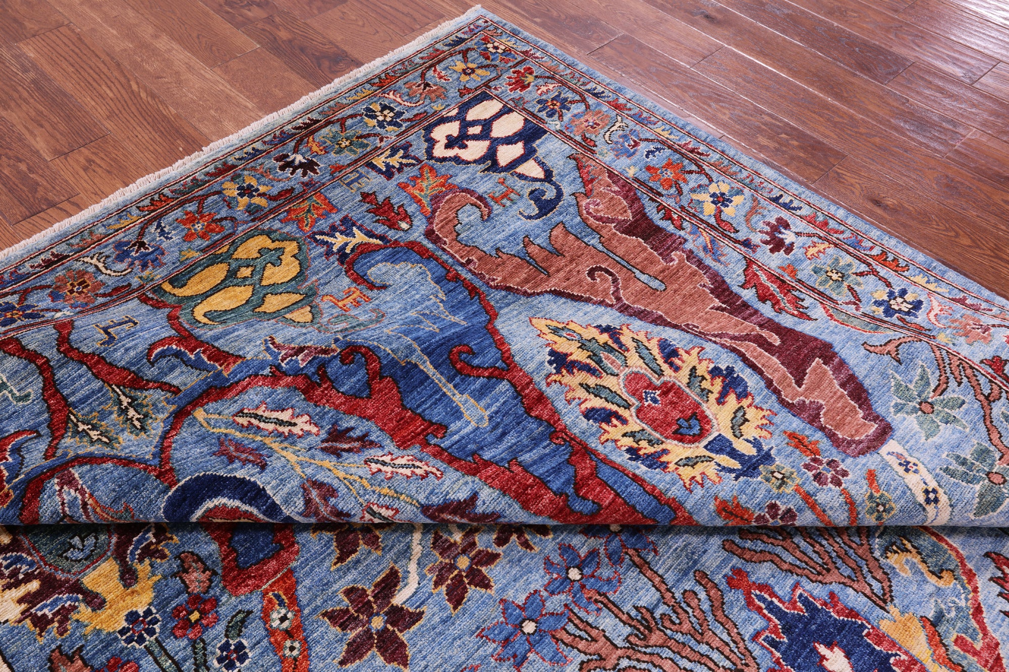 Persian Fine Serapi Hand Knotted Wool Rug - 7' 11" X 9' 11" - Golden Nile