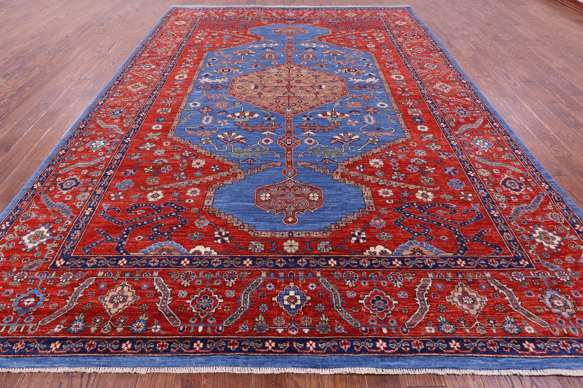 Persian Fine Serapi Handmade Wool Rug - 9' 2" X 12' 8" - Golden Nile