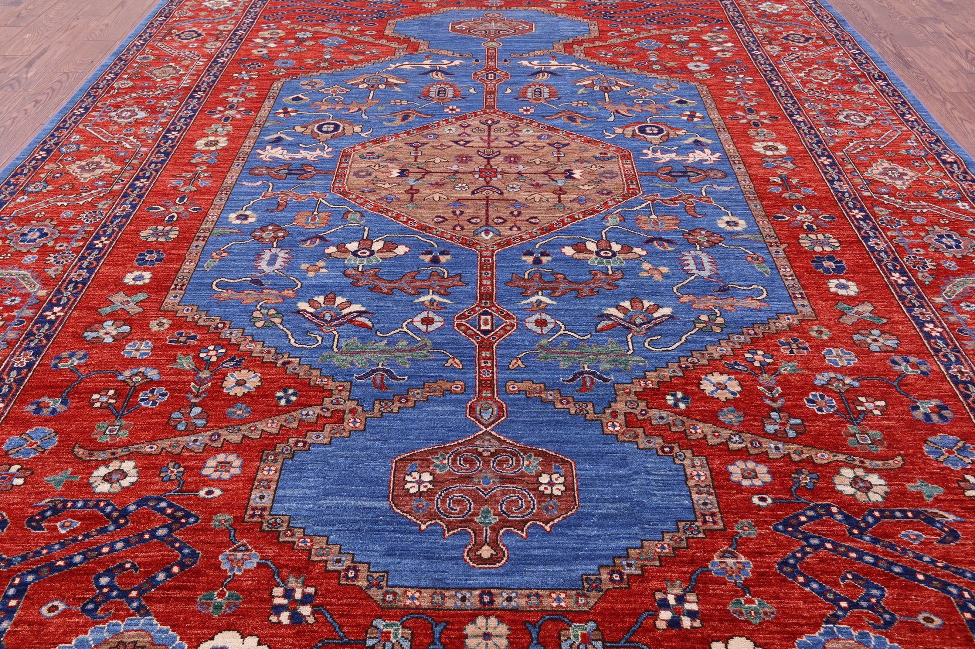 Persian Fine Serapi Handmade Wool Rug - 9' 2" X 12' 8" - Golden Nile