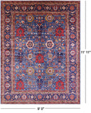 Persian Fine Serapi Hand Knotted Wool Rug - 9' 0" X 11' 11" - Golden Nile