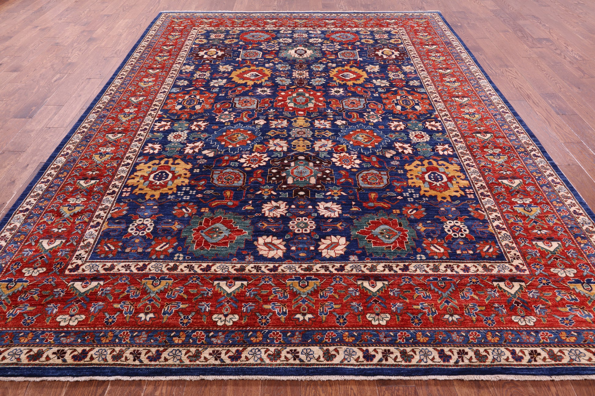 Persian Fine Serapi Hand Knotted Wool Rug - 9' 1" X 11' 7" - Golden Nile