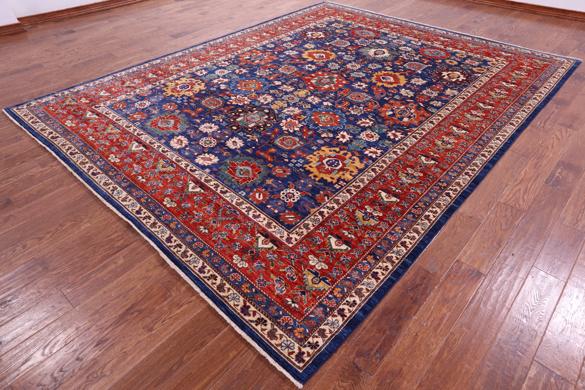 Persian Fine Serapi Hand Knotted Wool Rug - 9' 1" X 11' 7" - Golden Nile
