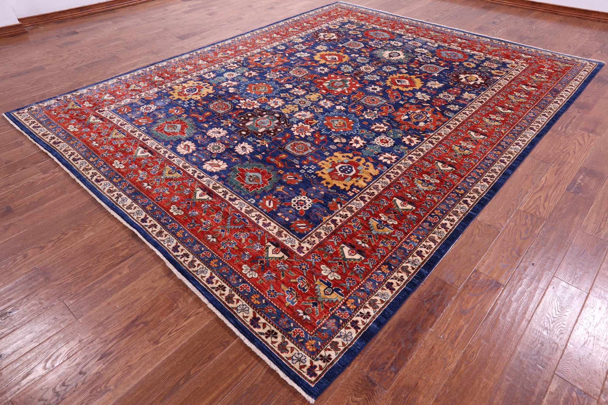 Persian Fine Serapi Hand Knotted Wool Rug - 9' 1" X 11' 7" - Golden Nile
