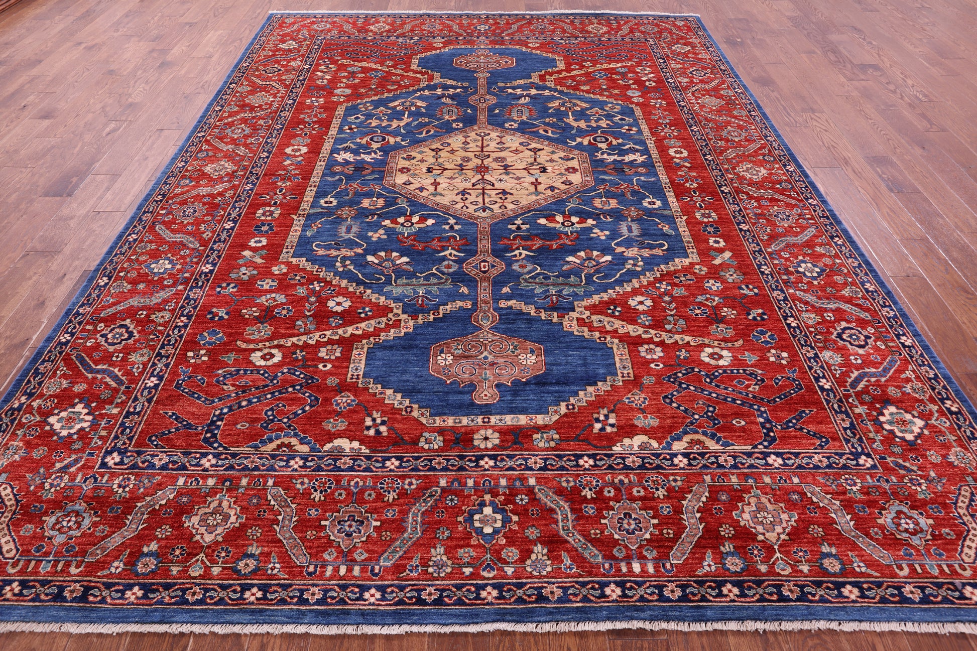 Persian Fine Serapi Handmade Wool Rug - 9' 0" X 11' 10" - Golden Nile