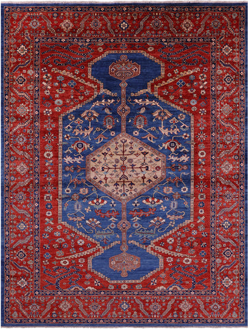 Persian Fine Serapi Handmade Wool Rug - 9' 0