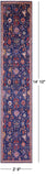 Blue Persian Fine Serapi Handmade Wool Runner Rug - 2' 9" X 14' 10" - Golden Nile