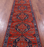 Persian Fine Serapi Handmade Wool Runner Rug - 2' 9" X 11' 8" - Golden Nile