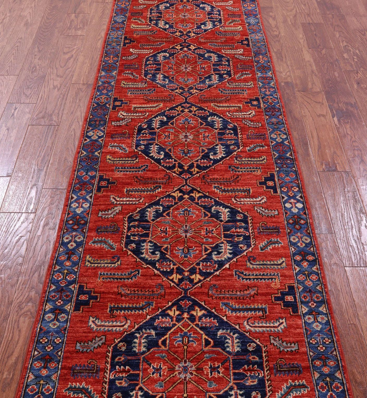 Persian Fine Serapi Handmade Wool Runner Rug - 2' 9" X 11' 8" - Golden Nile