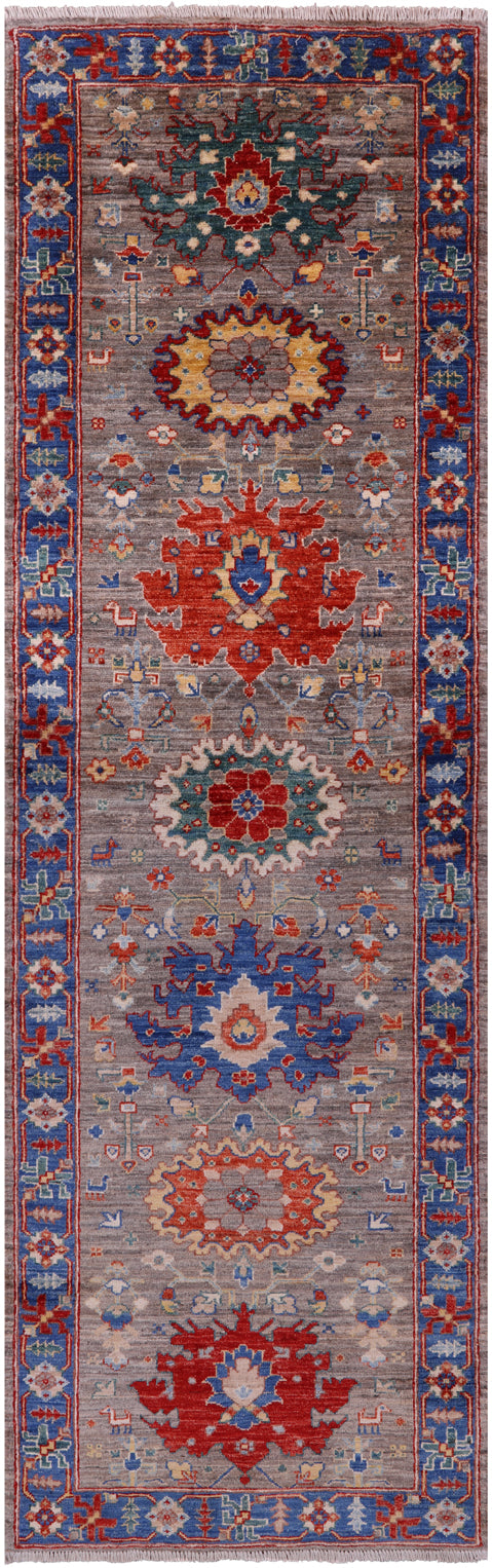 Persian Fine Serapi Hand Knotted Wool Runner Rug - 2' 7" X 8' 3" - Golden Nile