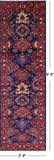 Blue Persian Fine Serapi Hand Knotted Wool Runner Rug - 2' 9" X 9' 8" - Golden Nile