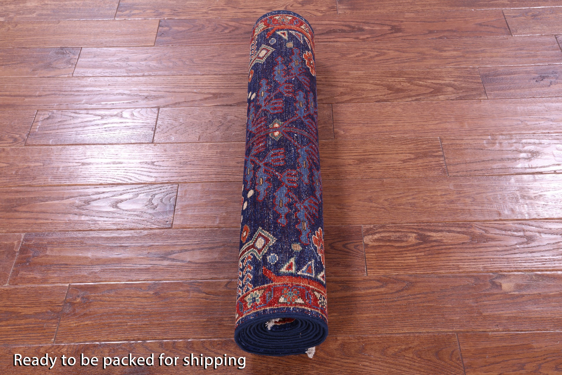 Blue Persian Ziegler Hand Knotted Wool Runner Rug - 2' 9" X 9' 8" - Golden Nile