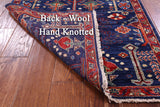 Blue Persian Ziegler Hand Knotted Wool Runner Rug - 2' 9" X 9' 8" - Golden Nile