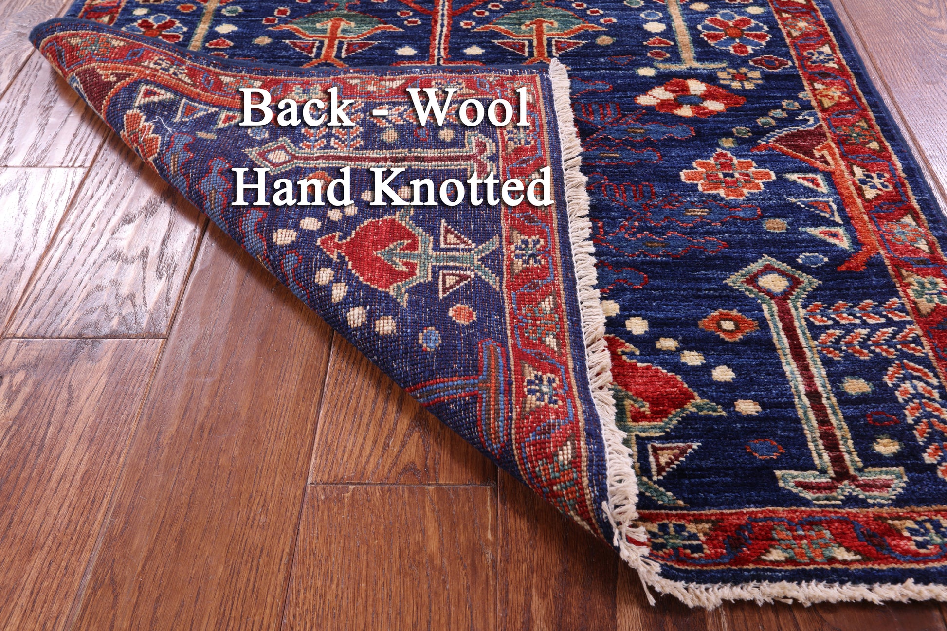 Blue Persian Ziegler Hand Knotted Wool Runner Rug - 2' 9" X 9' 8" - Golden Nile