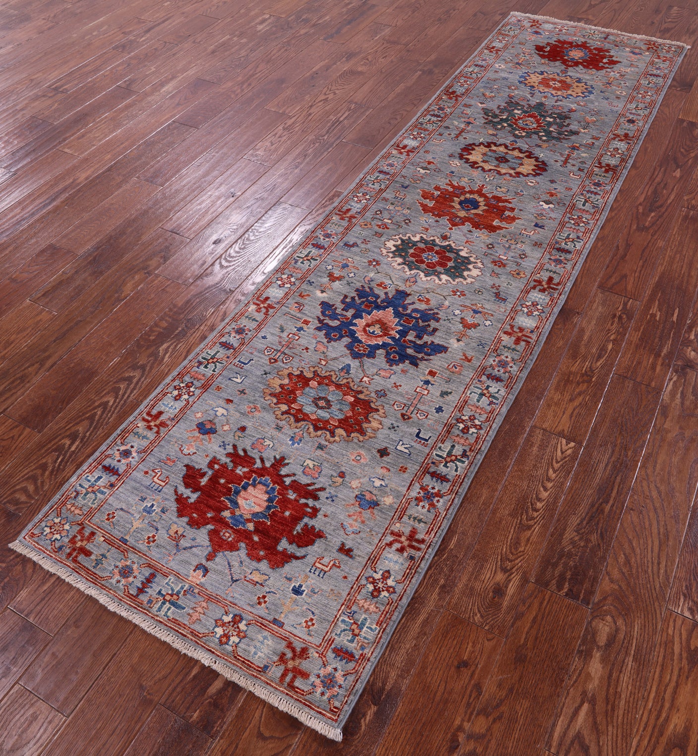 Persian Fine Serapi Handmade Wool Runner Rug - 2' 7" X 9' 7" - Golden Nile