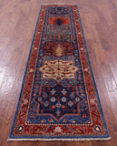 Persian Fine Serapi Hand Knotted Wool Runner Rug - 2' 8" X 10' 0" - Golden Nile