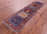 Persian Fine Serapi Hand Knotted Wool Runner Rug - 2' 8" X 10' 0" - Golden Nile