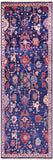 Blue Persian Fine Serapi Hand Knotted Wool Runner Rug - 2' 9" X 8' 4" - Golden Nile