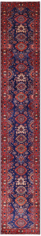 Persian Fine Serapi Hand Knotted Wool Runner Rug - 3' 1