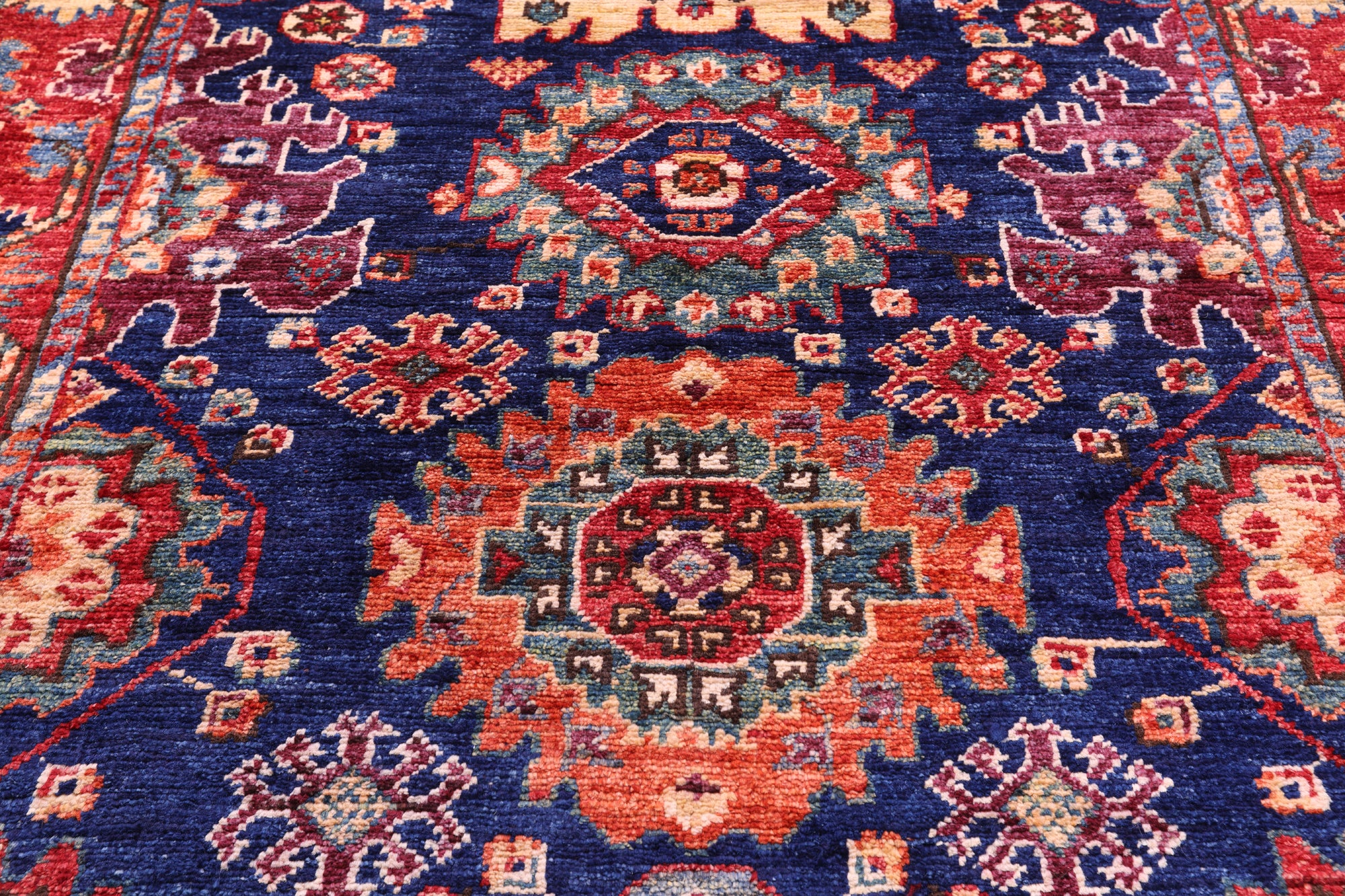 Persian Fine Serapi Hand Knotted Wool Runner Rug - 3' 1" X 19' 1" - Golden Nile