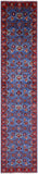 Blue Persian Fine Serapi Handmade Wool Runner Rug - 2' 9" X 13' 4" - Golden Nile