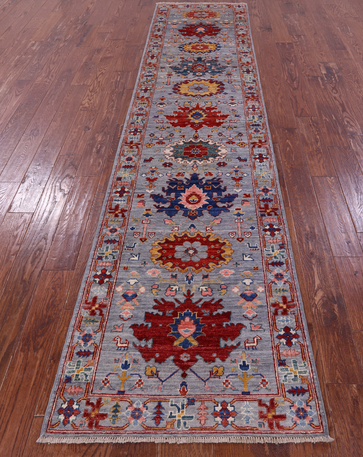 Persian Fine Serapi Hand Knotted Wool Runner Rug - 2' 8" X 11' 8" - Golden Nile