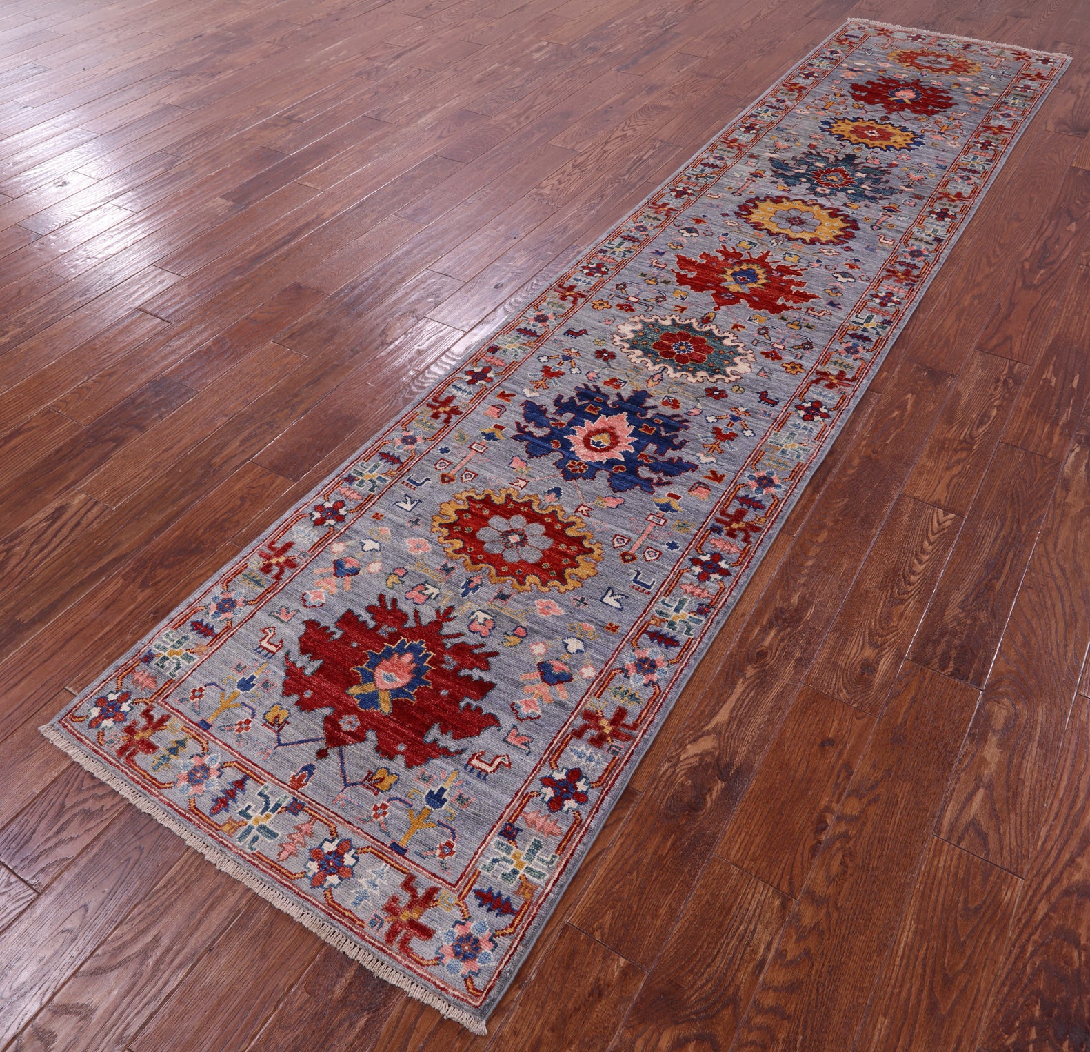 Persian Fine Serapi Hand Knotted Wool Runner Rug - 2' 8" X 11' 8" - Golden Nile