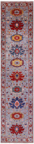 Persian Fine Serapi Hand Knotted Wool Runner Rug - 2' 8" X 11' 8" - Golden Nile