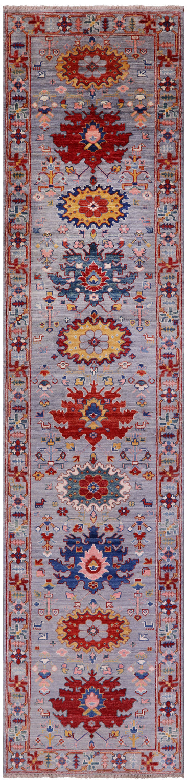 Persian Fine Serapi Hand Knotted Wool Runner Rug - 2' 8" X 11' 8" - Golden Nile