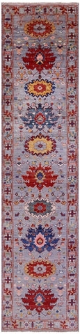 Persian Fine Serapi Hand Knotted Wool Runner Rug - 2' 8