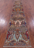 Persian Fine Serapi Hand Knotted Wool Runner Rug - 2' 8" X 14' 8" - Golden Nile