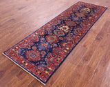 Persian Fine Serapi Hand Knotted Wool Runner Rug - 3' 1" X 9' 8" - Golden Nile