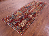 Persian Fine Serapi Hand Knotted Wool Runner Rug - 4' 2" X 11' 4" - Golden Nile