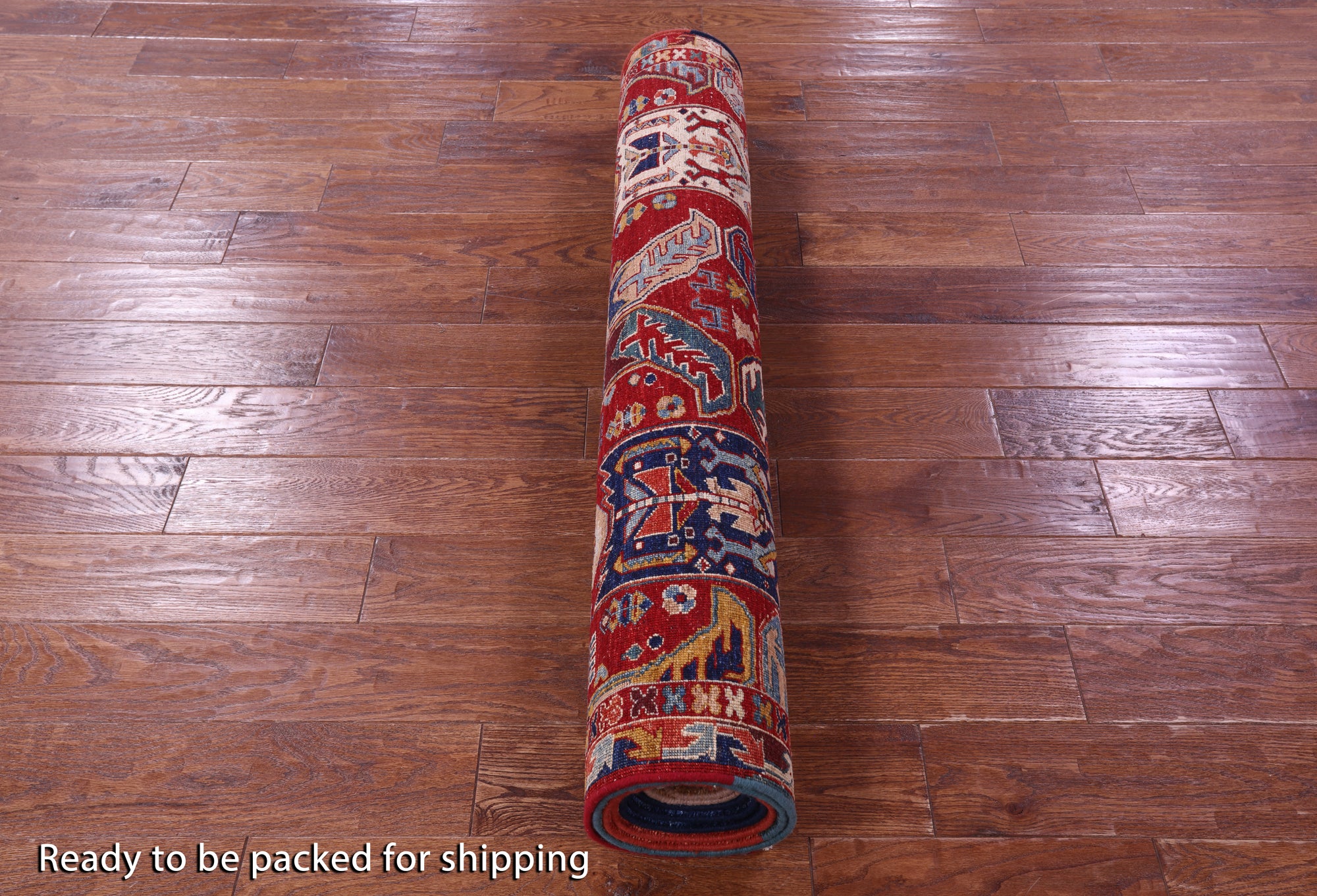 Persian Fine Serapi Hand Knotted Wool Runner Rug - 4' 2" X 11' 4" - Golden Nile