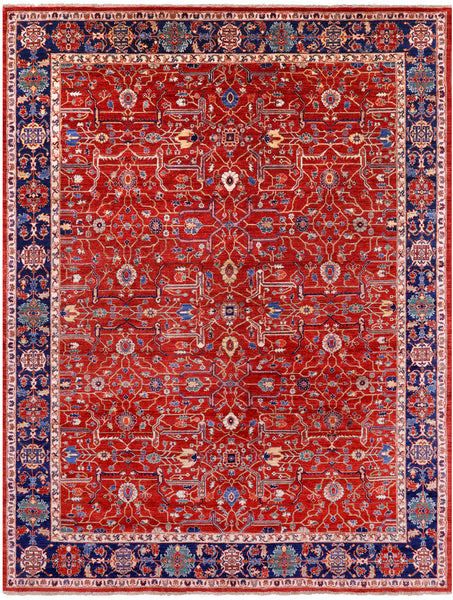 Persian Fine Serapi Handmade Wool Rug - 8' 10" X 12' 0" - Golden Nile