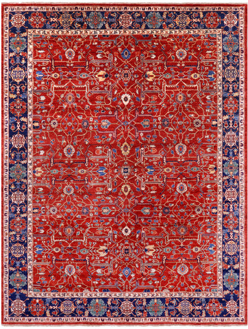 Persian Fine Serapi Handmade Wool Rug - 8' 10
