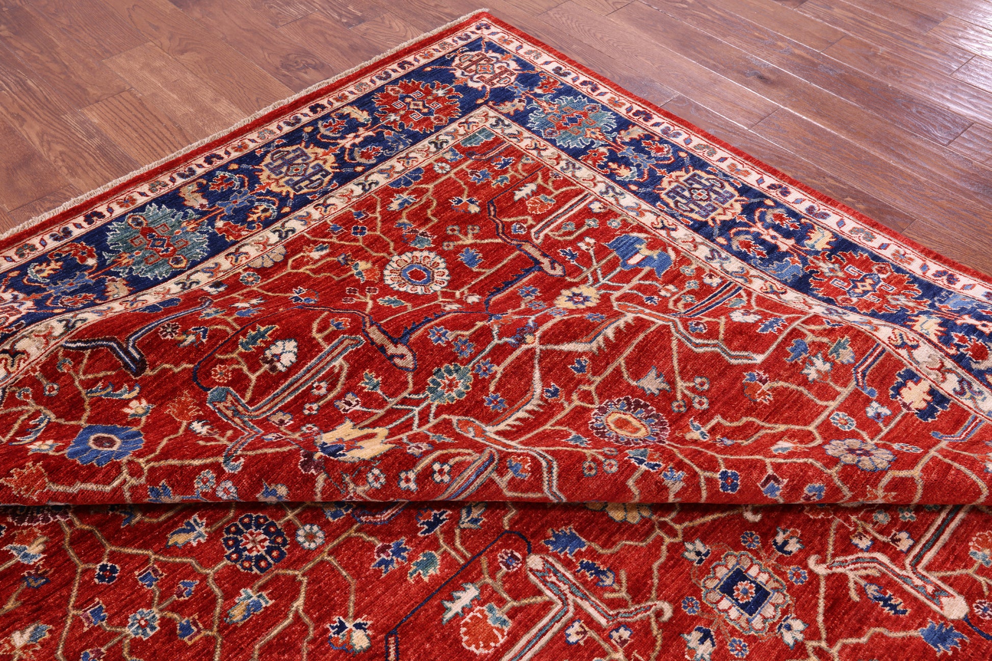 Persian Fine Serapi Handmade Wool Rug - 8' 10" X 12' 0" - Golden Nile