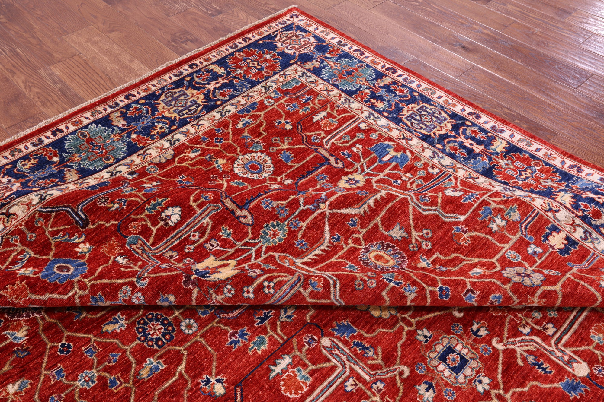 Persian Fine Serapi Handmade Wool Rug - 8' 10" X 12' 0" - Golden Nile