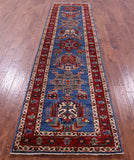Persian Fine Serapi Hand Knotted Wool Runner Rug - 3' 0" X 11' 9" - Golden Nile