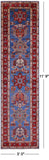 Persian Fine Serapi Hand Knotted Wool Runner Rug - 3' 0" X 11' 9" - Golden Nile